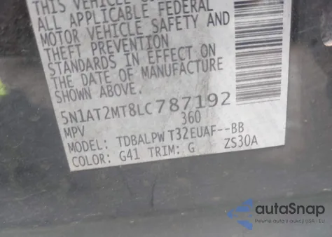 2020 Nissan Rogue S Fwd from USA, damaged, VIN 5N1AT2MT8LC787192